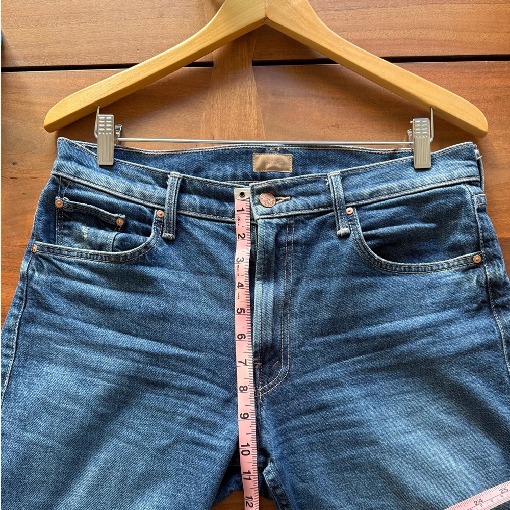 MOTHER Denim Mid Rise Rider Ankle Fray - Picture 6 of 8